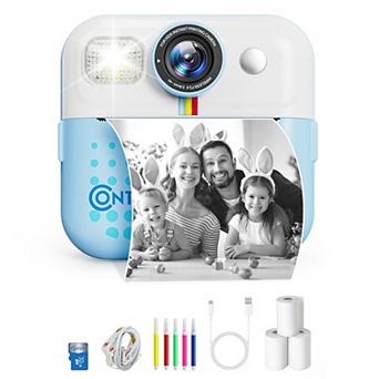 Contixo Kids Instant Print Camera with 3 Rolls of Paper & 32GB Card, 1080P, Ages 312, boys girls