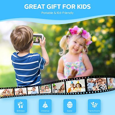 Contixo Kids Instant Print Camera with 3 Rolls of Paper & 32GB Card, 1080P, Ages 312, boys girls