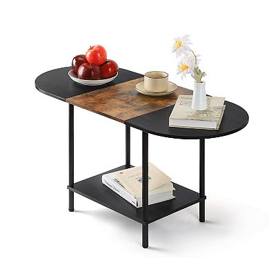 Multi-Purpose Small Space Coffee Table with 2-Tier Storage