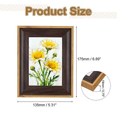 6.9x5.4 Inch Resin Rectangle Photo Frame, Tabletop Display for Decor 1Pc