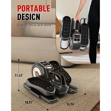 HARISON Portable Under Desk Elliptical Machine with LCD Display and Bluetooth (HRK-E304)