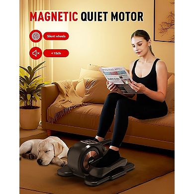 HARISON Portable Under Desk Elliptical Machine with LCD Display and Bluetooth (HRK-E304)