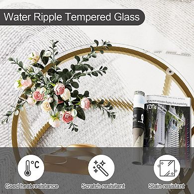 Modern Nesting Coffee Table Set - Glass Top, Metal Frame, Unique Design