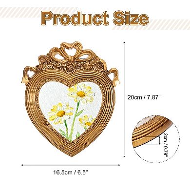 1Pc Heart Shape Carved Resin Photo Frame 6X8 / 8X10