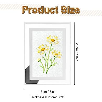 Glass Photo Frame, Vertical or Horizontal Picture Frame 1Pc