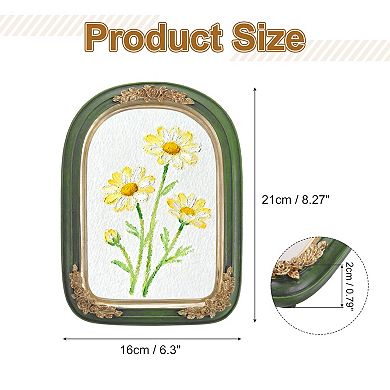 6.3x8.3 Inch Oval Carved Resin Photo Frame 1Pc