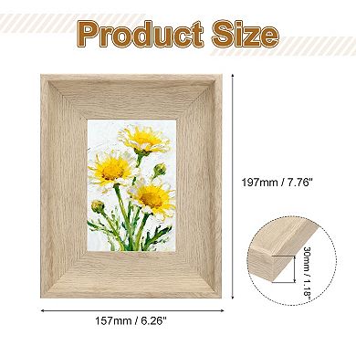 6.3x7.8 Inch Resin Rectangle Photo Frame, Tabletop Display for Decor 1Pc