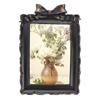 5.4x7.7 Inch Bow Rectangle Carved Resin Photo Frame 1 pc
