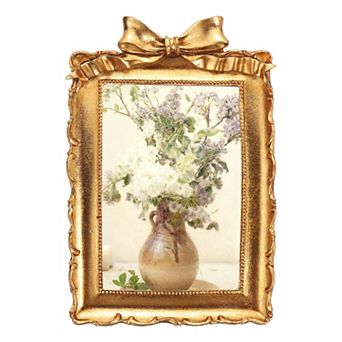 5.4x7.7 Inch Bow Rectangle Carved Resin Photo Frame 1 pc