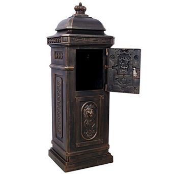 KWPZQEB Garden Vintage Mailboxes Outdoor Rainproof Postbox Statue, Aluminium