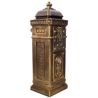 KWPZQEB Garden Vintage Mailboxes Outdoor Rainproof Postbox Statue, Aluminium