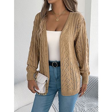 Women's Open-Front Long Sleeve Cardigan Sweater