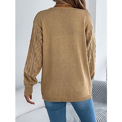 Women's Open-Front Long Sleeve Cardigan Sweater