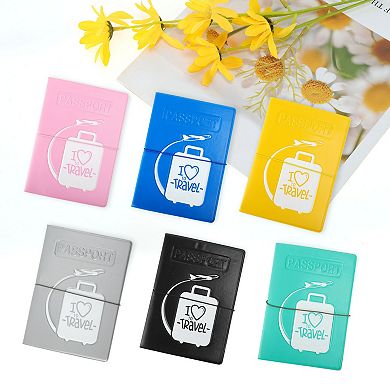 Love Travel Luggage Design Travel Passport Holder with Multiple Slots 1Pc