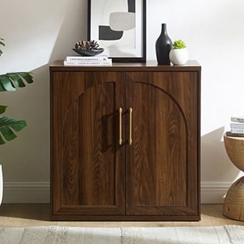 Arched Door Sideboard Buffet Cabinet, Accent Cabinet with Adjustable Shelf, Wood Credenza Storage