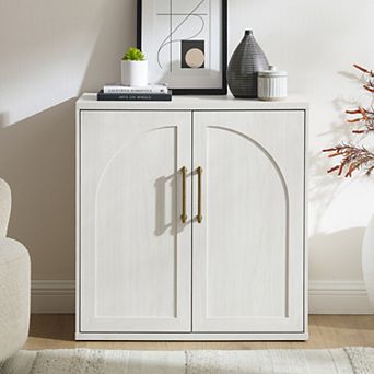 Arched Door Sideboard Buffet Cabinet, Accent Cabinet with Adjustable Shelf, Wood Credenza Storage