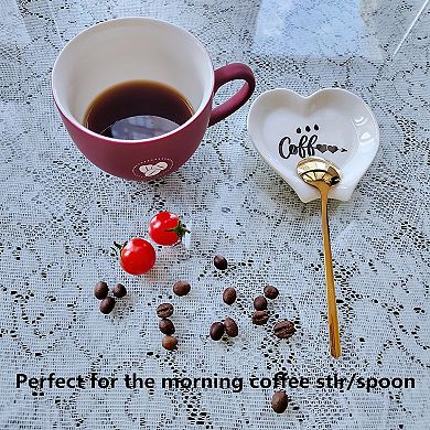 Heart-shaped Coffee Spoon Rest Mini Holder