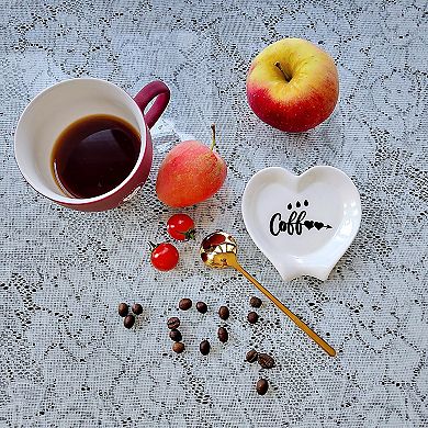 Heart-shaped Coffee Spoon Rest Mini Holder