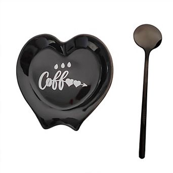 Heart-shaped Coffee Spoon Rest Mini Holder