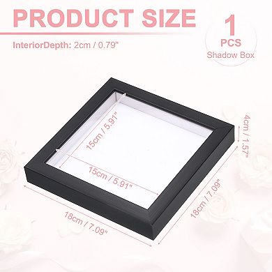 6x6 Inch Shadow Box Display Frame, 2cm Deep Photo Shadow Box
