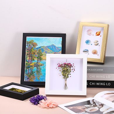 6x6 Inch Shadow Box Display Frame, 2cm Deep Photo Shadow Box