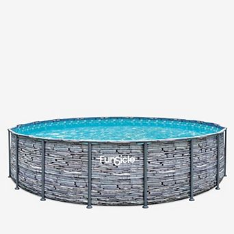 Funsicle 18 ft Oasis Designer Pool - Stone Slate