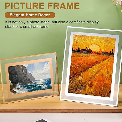 8.9 x 6.9inch Glass Photo Frame, Vertical or Horizontal Picture Frame 1Pc