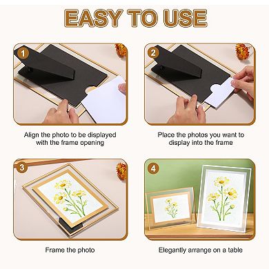 8.9 x 6.9inch Glass Photo Frame, Vertical or Horizontal Picture Frame 1Pc