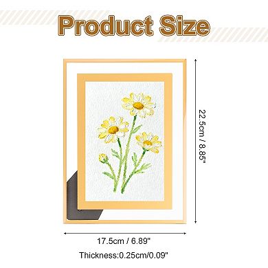 8.9 x 6.9inch Glass Photo Frame, Vertical or Horizontal Picture Frame 1Pc