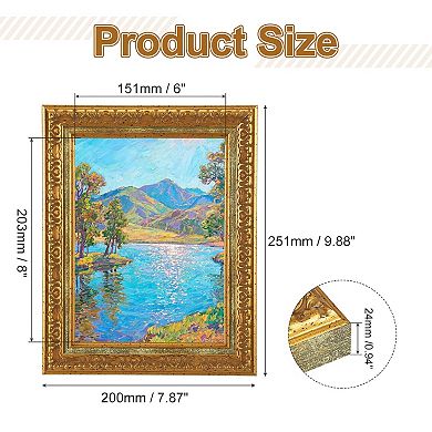 Rectangle Resin Vintage Picture Frame for Tabletop Display 1Pc