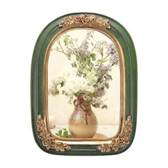5.4x7.1 Inch Oval Carved Resin Photo Frame 1 pc