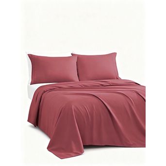 Sheet Set Queen Size, 4 pc Bedding, Lightweight & Super Soft Easy Care Microfiber Shrinkage
