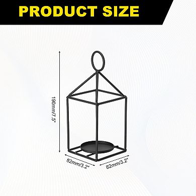 1Pc Lantern Candle Holder, Iron Candle Holder Candlestick 3.2 x 3.2 x 7.5 inch