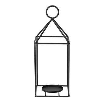 1 pc Lantern Candle Holder, Iron Candle Holder Candlestick 3.9 x 3.9 x 10 inch