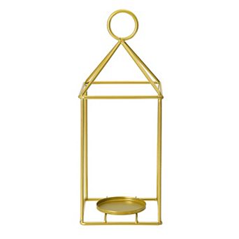 1 pc Lantern Candle Holder, Iron Candle Holder Candlestick 3.9 x 3.9 x 10 inch