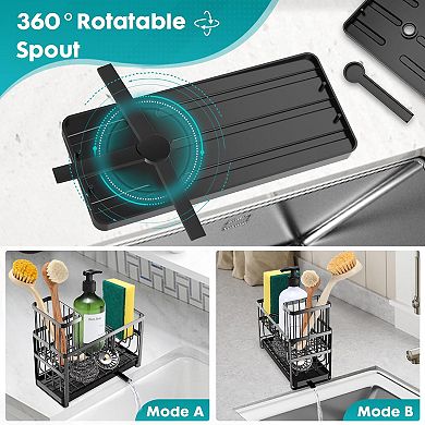 Kitchen Sponge Holder 2 Tier Sink Organizer