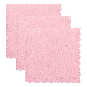 3 Pack Kitchen Dish Cloths, Absorbent Microfiber Cleaning Streak-Free Towels 12" x 12"