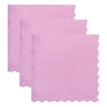 3 Pack Kitchen Dish Cloths, Absorbent Microfiber Cleaning Streak-Free Towels 12" x 12"