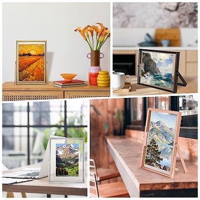 6.5 x 8.3" Horizontal Floating Frame, Metal Edge Photo Frame Display 6x8inch 1Pc