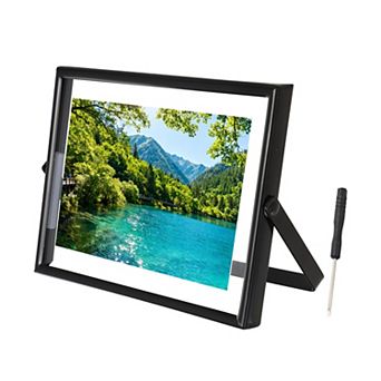 6.5 x 8.3" Horizontal Floating Frame, Metal Edge Photo Frame Display 6x8inch 1 pc