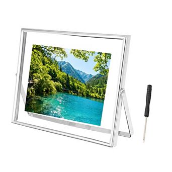 6.5 x 8.3" Horizontal Floating Frame, Metal Edge Photo Frame Display 6x8inch 1 pc