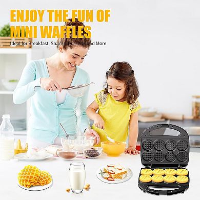 OSTBA Mini Waffle Maker, Non-Stick & Easy Clean, Compact & Portable for Family Breakfast
