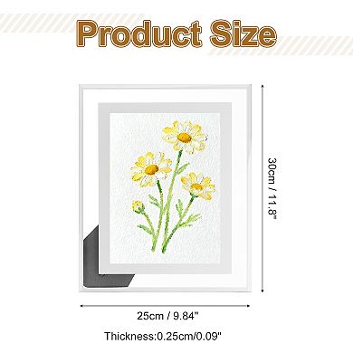 11.8 x 9.8inch Glass Photo Frame, Vertical or Horizontal Picture Frame 1Pc