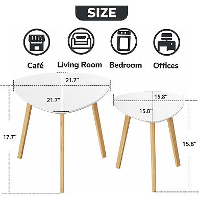 Modern Minimalist Nesting Coffee Table Set for Living Room