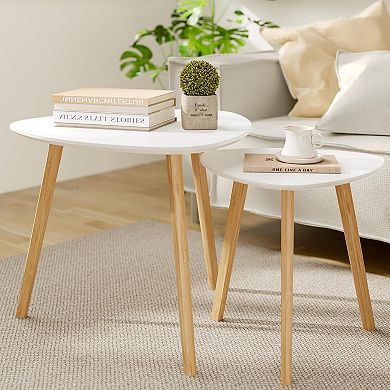 Modern Minimalist Nesting Coffee Table Set for Living Room