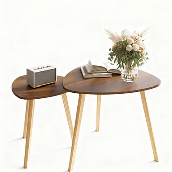 Modern Minimalist Nesting Coffee Table Set for Living Room