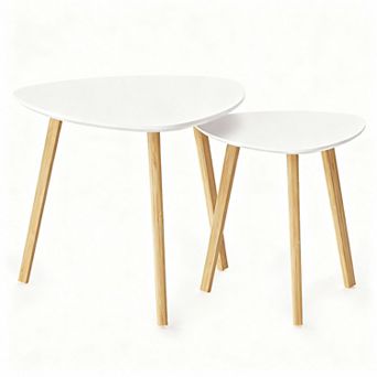 Modern Minimalist Nesting Coffee Table Set for Living Room