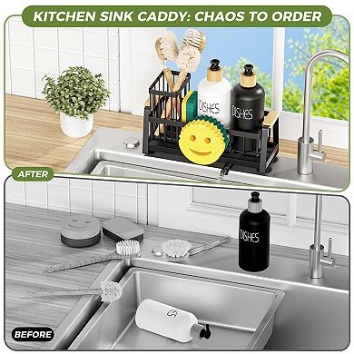 Sponge Holder Kitchen Sink Caddy Organizer