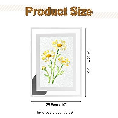 13.6 x 10inch Glass Photo Frame, Vertical or Horizontal Picture Frame 1Pc