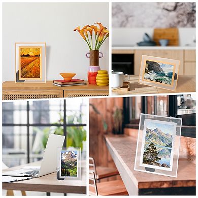 13.6 x 10inch Glass Photo Frame, Vertical or Horizontal Picture Frame 1Pc